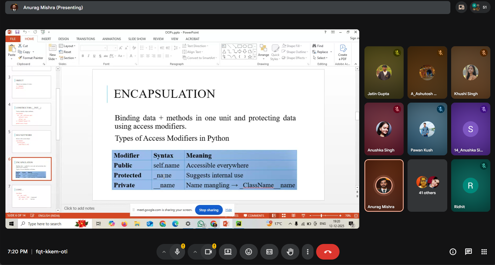 Masterclass: Python using OOPs