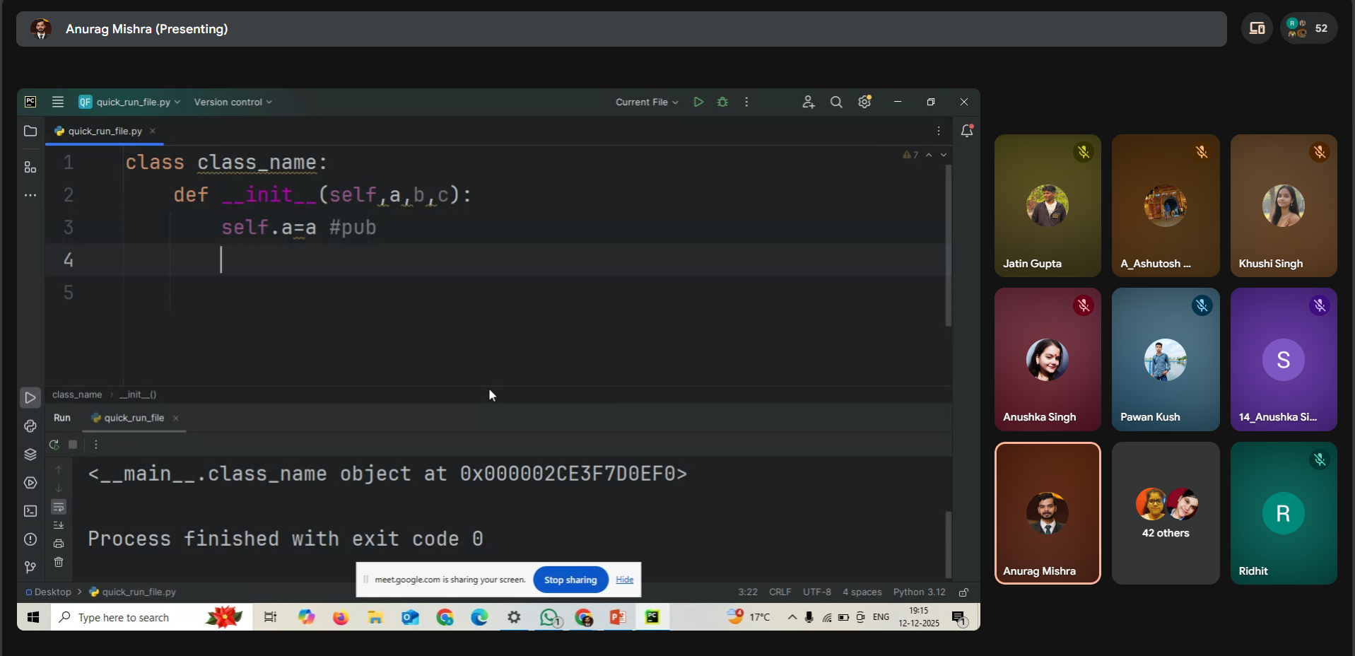 Masterclass: Python using OOPs